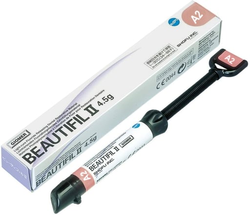 Shofu Beautifil II A2 Syringe - Nano-Hybrid Composite For Light-cure - 4.5 Gm Shofu Beautifil II A2 Syringe - Nano-Hybrid Composite For Light-cure - 4.5 Gm